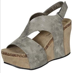 Pierre Dumas “Hester” Wedges in Pewter